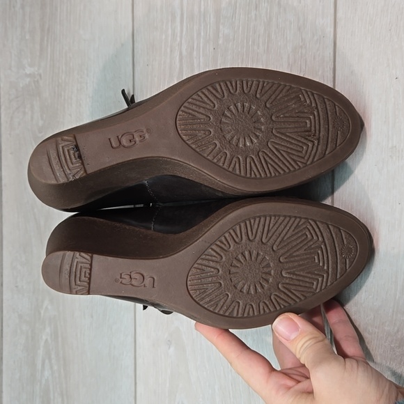 Ugg Australia Women 1009948 Ankle Leather Wedge Boots shoes sz 6.5 - Picture 9 of 11